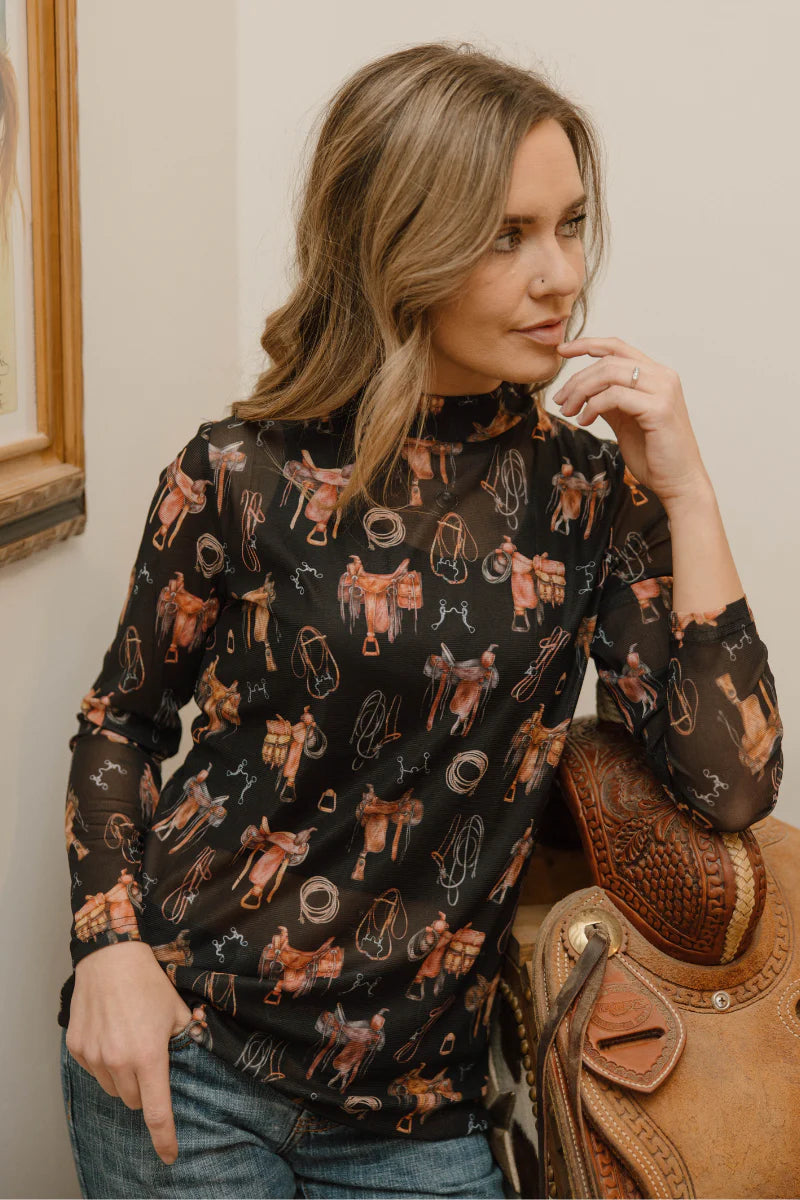 Sterling Kreek Saddle Room Mesh Top