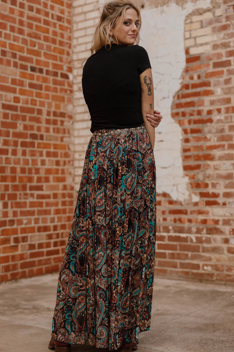 Sterling Kreek Sagebrush Swirl Maxi Skirt