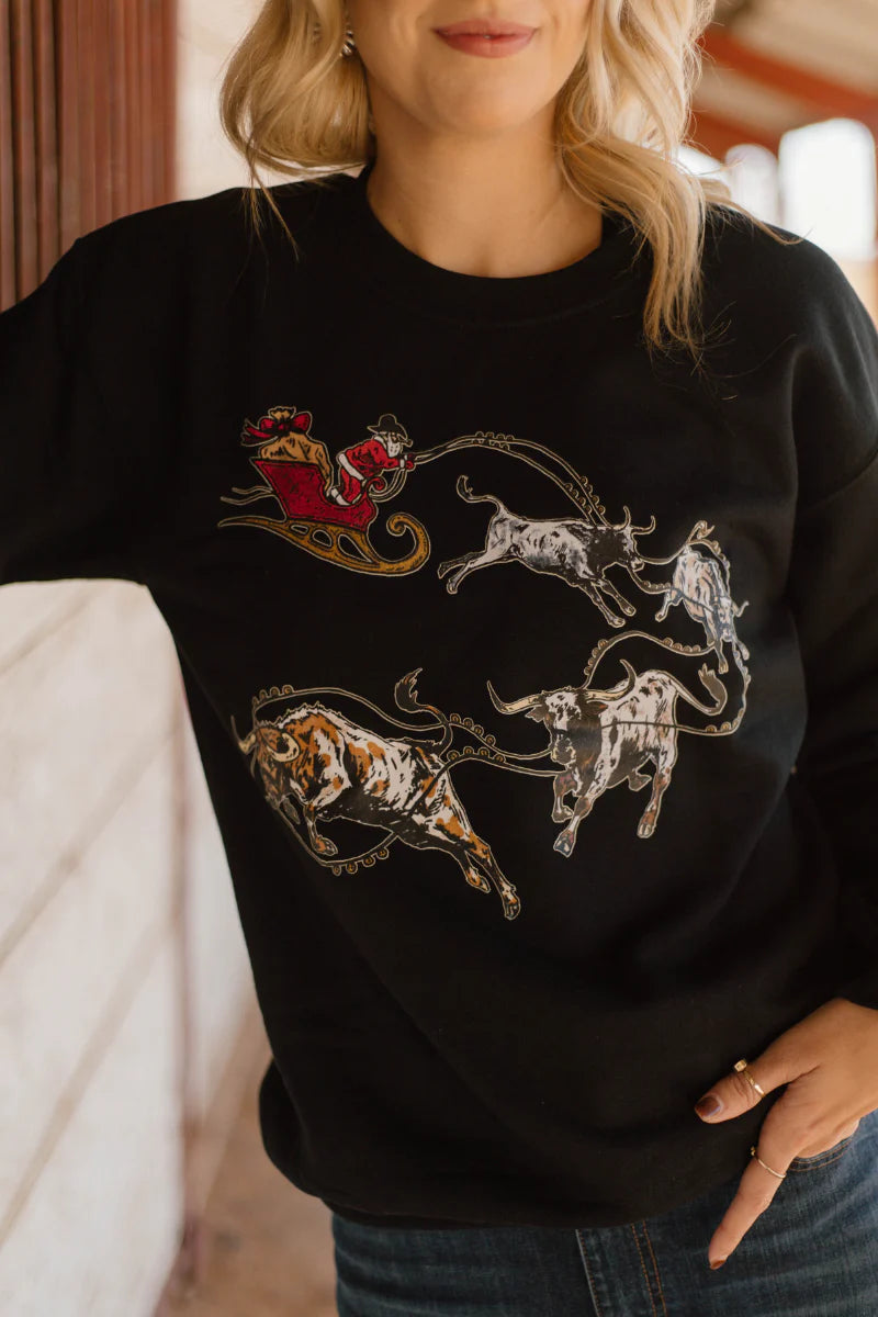 Sterling Kreek Santa's Cattle Drive Sweatshirt