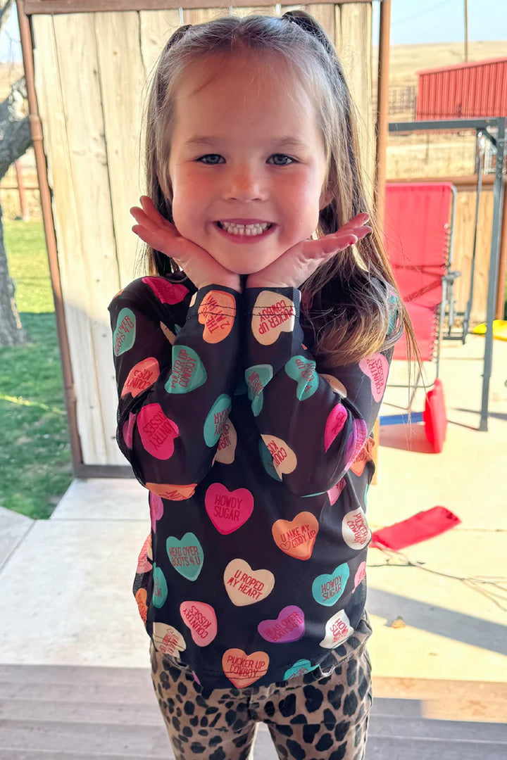 KIDS Cowboy Sweetheart Mesh Top