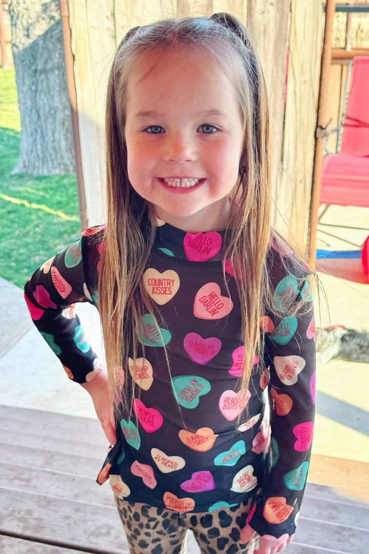 KIDS Cowboy Sweetheart Mesh Top