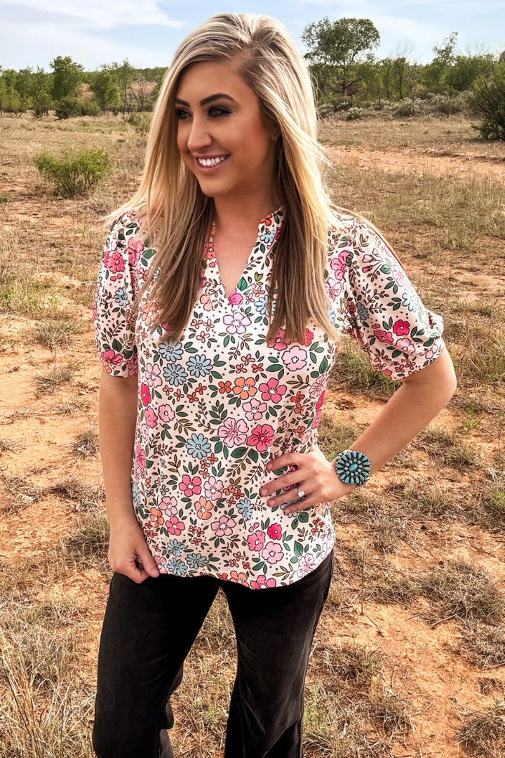 Sterling Kreek Sunday Morning Bloom Top