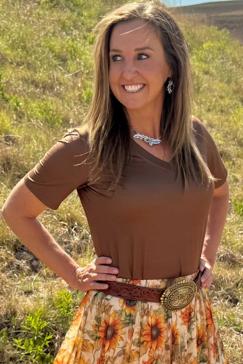 Sterling Kreek Simple Sterling Brown Top