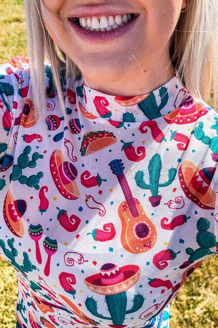 Sterling Kreek TIme To Fiesta Mesh Top