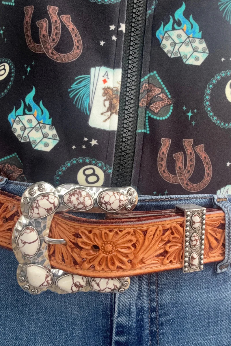 Sterling Kreek White Buckle Up Belt Buckle