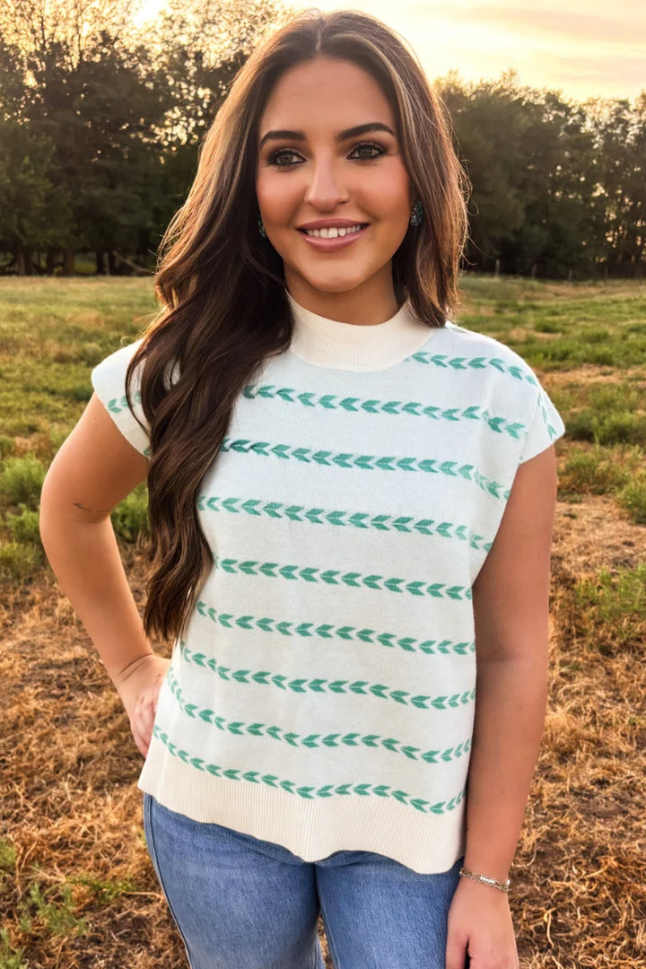 Turquoise Trails Sweater Top
