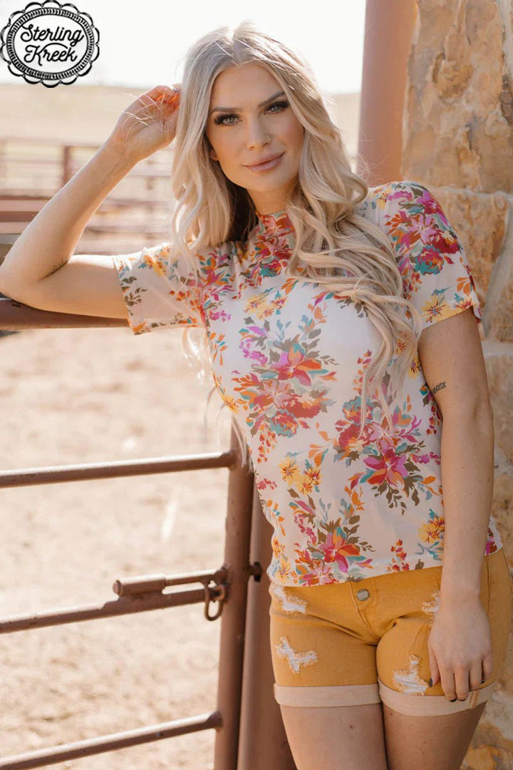 PLUS Sterling Kreek Wildwood Flower Mesh Top | gussieduponline