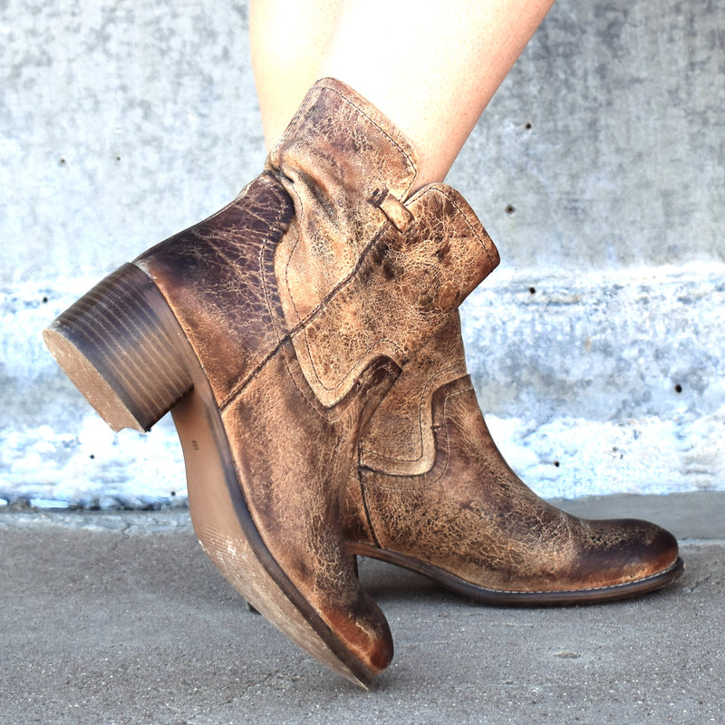 Brown Weathered Leather Boot*