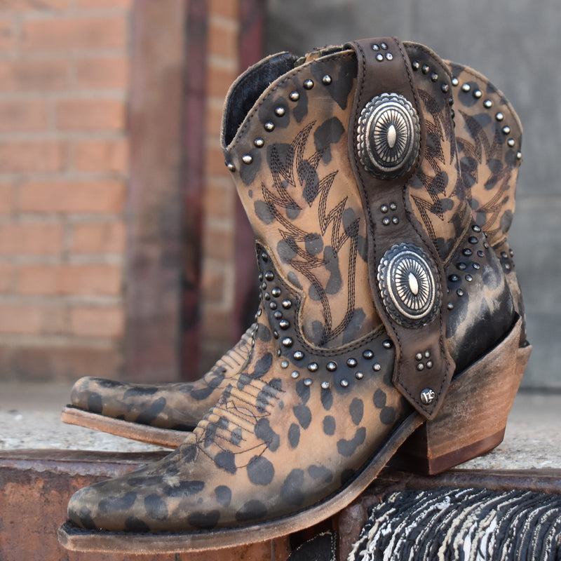 Buckled In Leopard Leather Bootie*