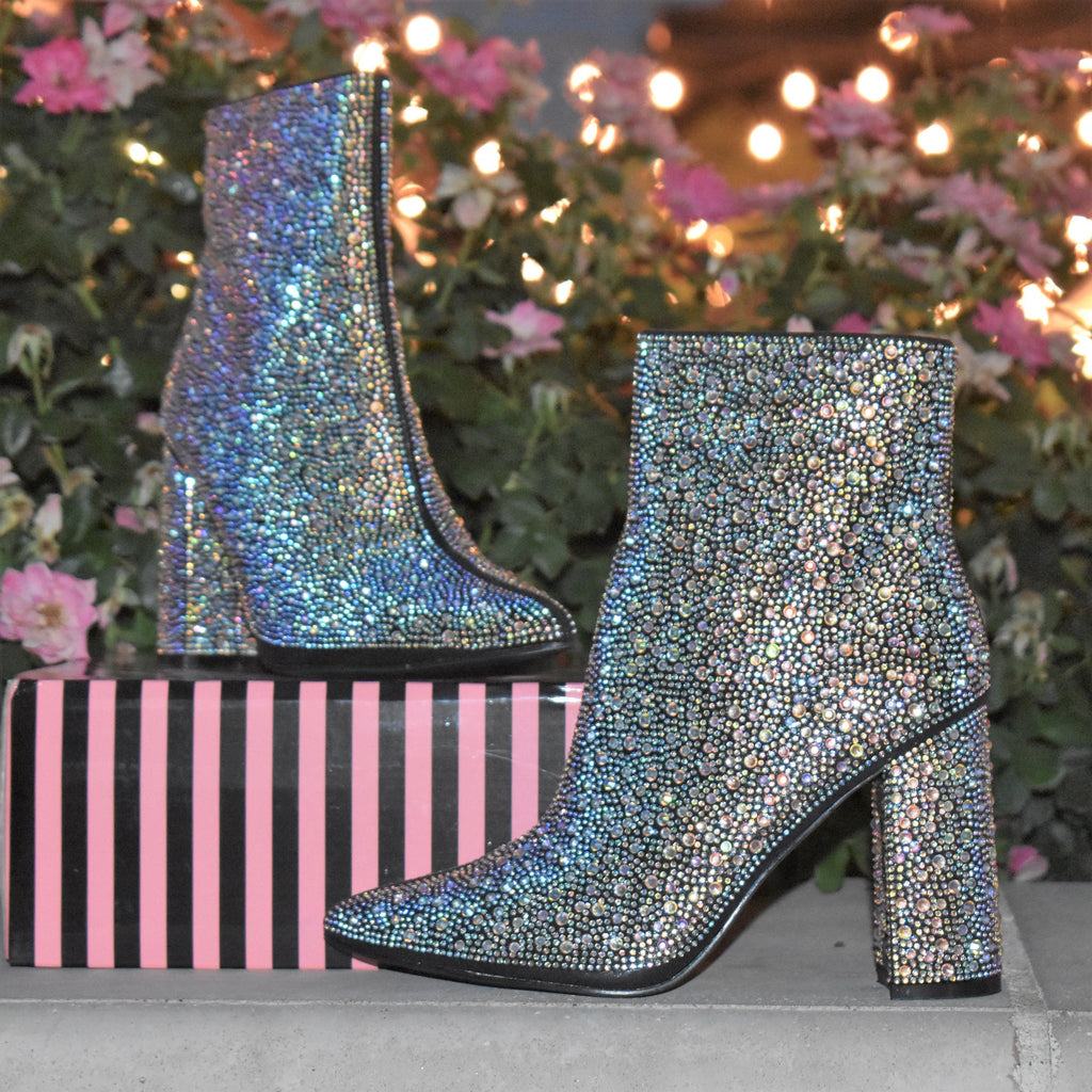 Midnight Show Stopper Sparkle Booties* | gussieduponline