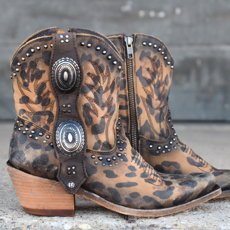 Buckled In Leopard Leather Bootie*