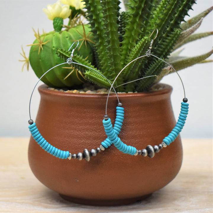 Stuck In The Middle Turquoise Earrings | gussieduponline