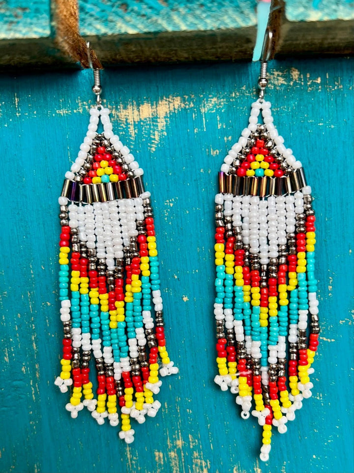 Kiowa Seed Bead Earrings | gussieduponline