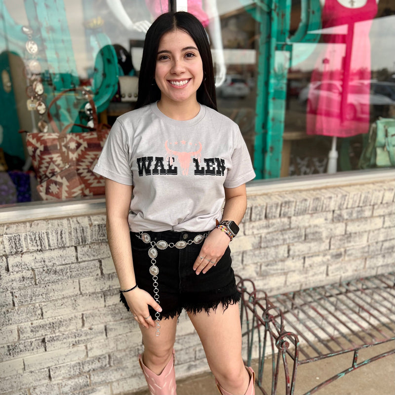 The Wallen Concert Tee is your go-to for concert day. Its lightweight, relaxed fit provides all-day comfort and breathability. The grey graphic shirt features the Wallen Concert Tee logo across the chest. Crafted with care, it’s the perfect addition to your wardrobe.