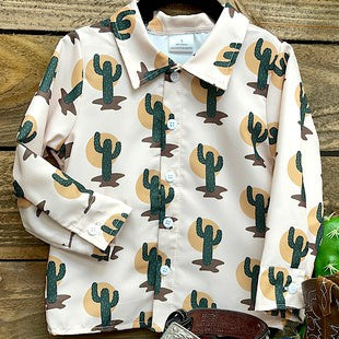 KIDS Peachy In The Desert Button Up Top* | gussieduponline