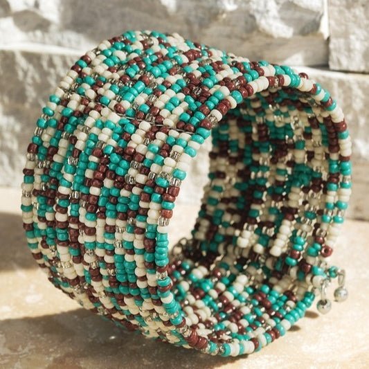 Banjo Seed Bead Cuff Bracelet GET GUSSIED UP – gussied up online