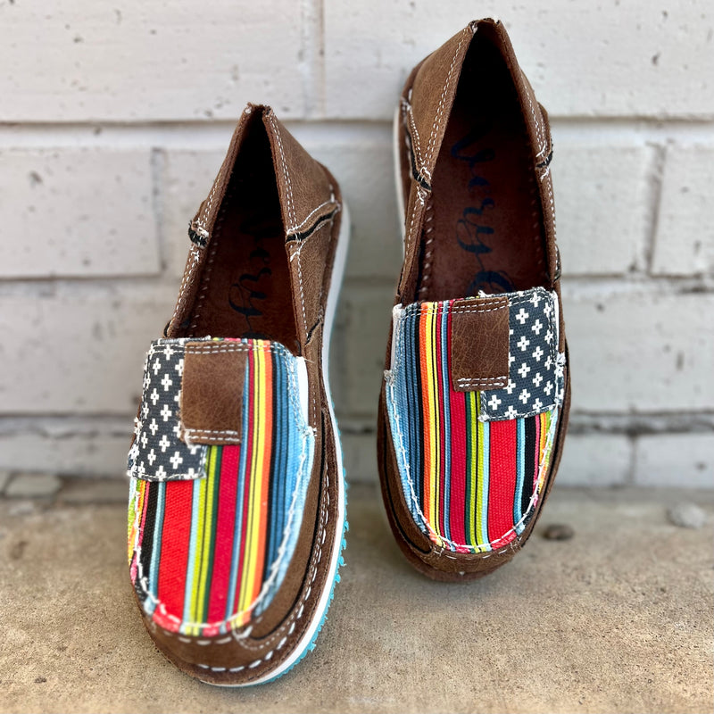 These adorable Americana Tan Loafers by Very G are so comfy and the colors are beautiful!! They will stand out with any outfit. The insoles in these loafers are the most comfortable and they fit perfect to your feet.  sizes 6-11