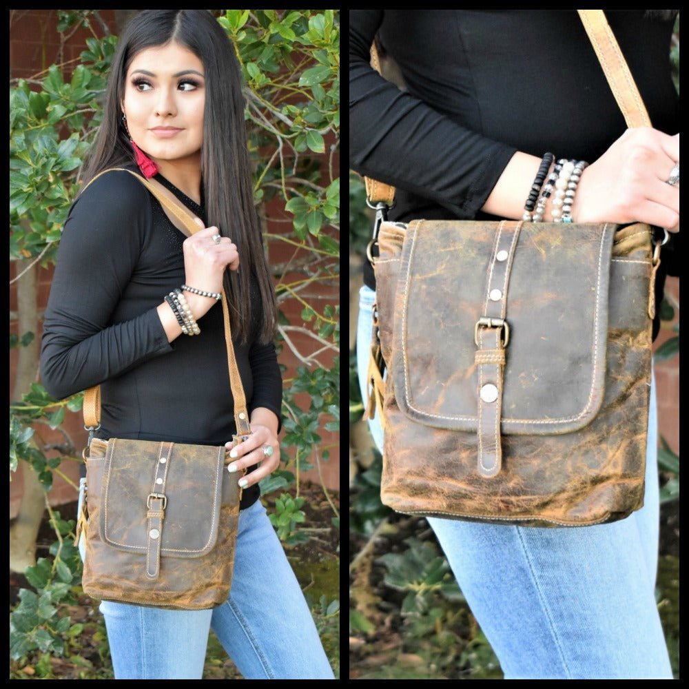 Brown Beauty Leather Bag | gussieduponline