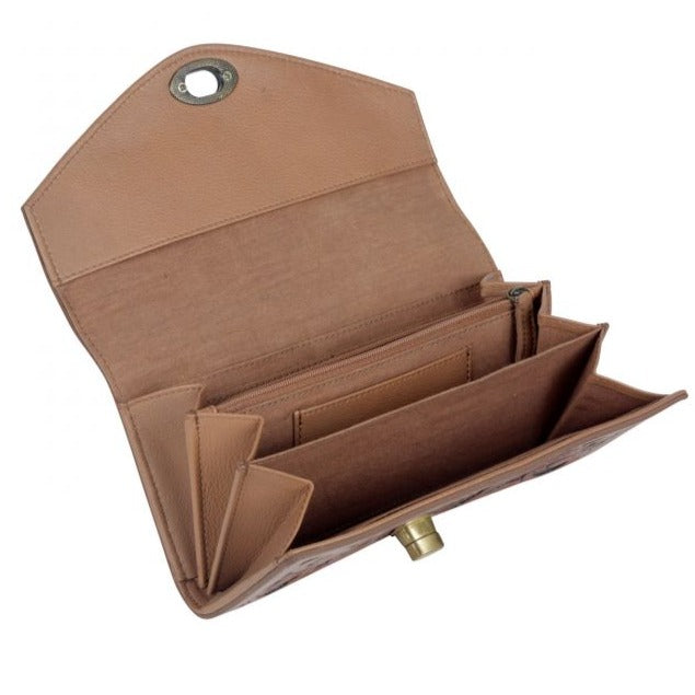 Amity Embossed Leather Wallet | gussieduponline