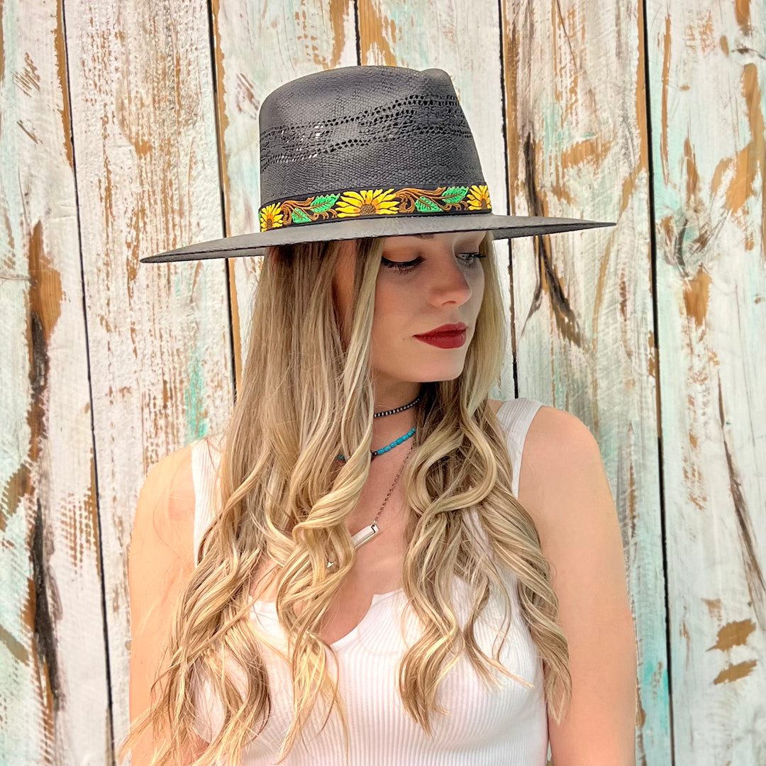 Rolling Around In The Sunflowers Straw Hat | gussieduponline
