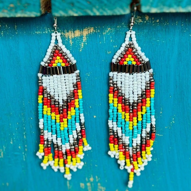 Kiowa Seed Bead Earrings