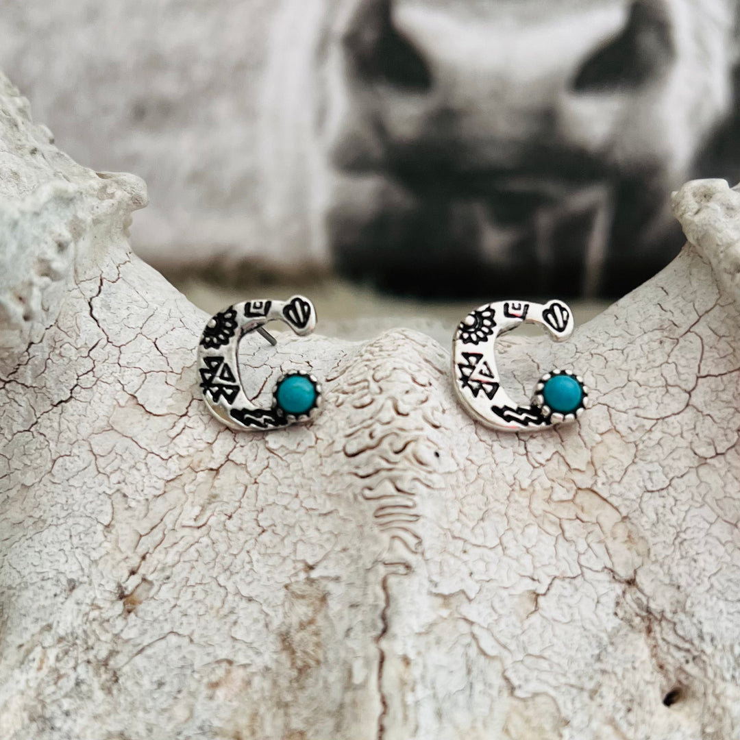 Western Letters Earrings | gussieduponline