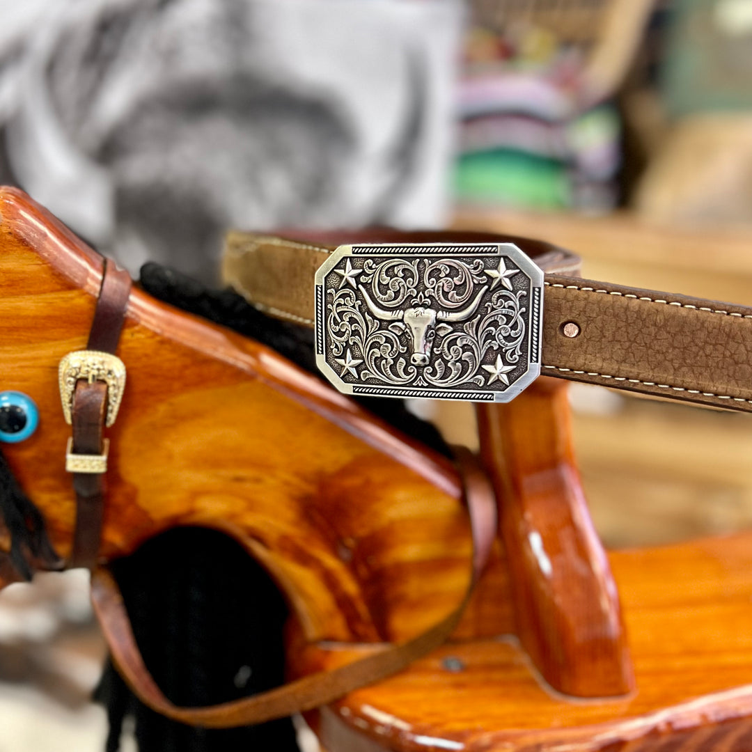 KIDS Longhorn Leather Belt | gussieduponline