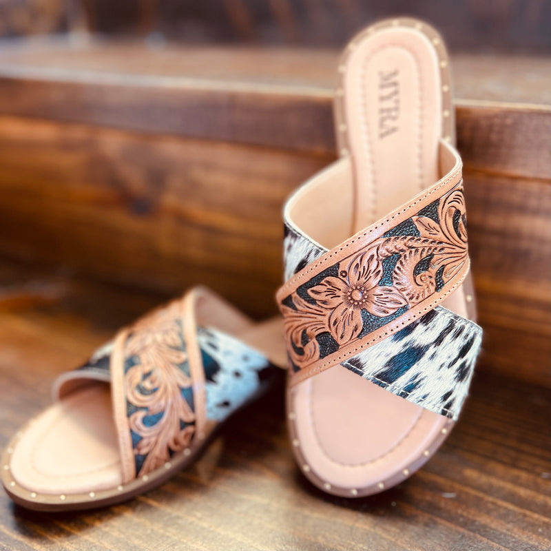 Chappy Western Hand Tooled Sandals | gussieduponline
