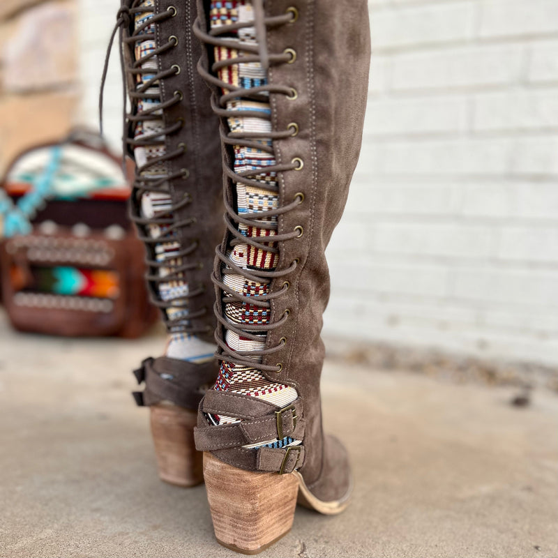 Romero Lace Up Back Boots* | gussieduponline