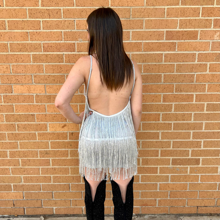 Fringe Tassel Backless Dress* | gussieduponline