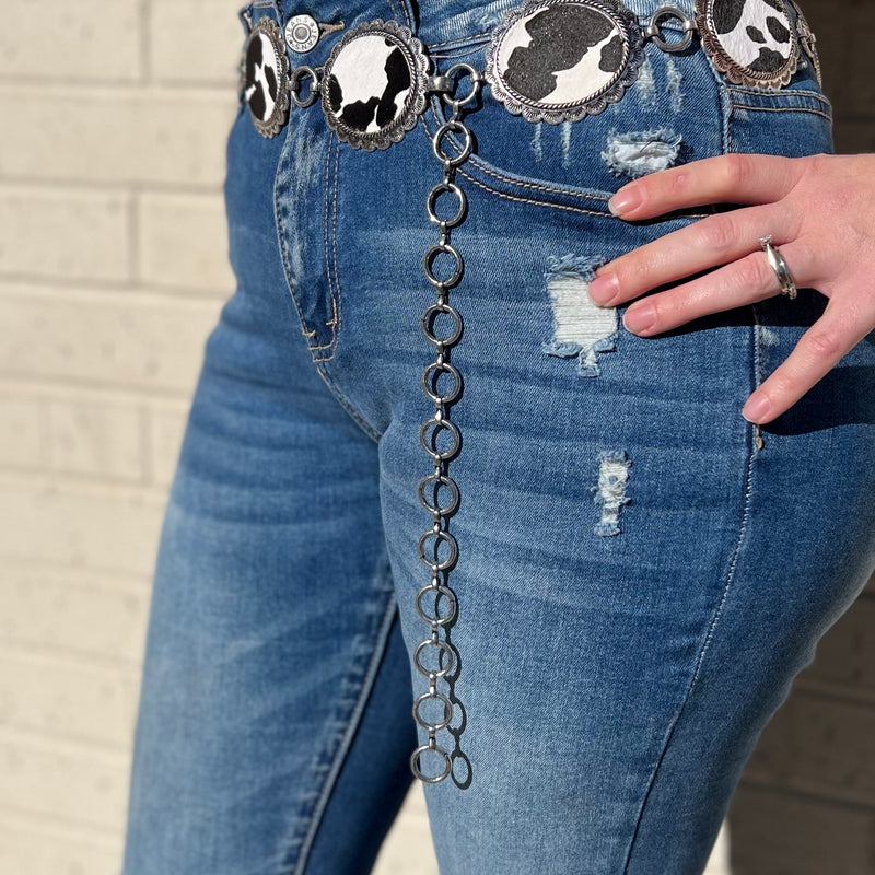 Chain Link Black And White Belt