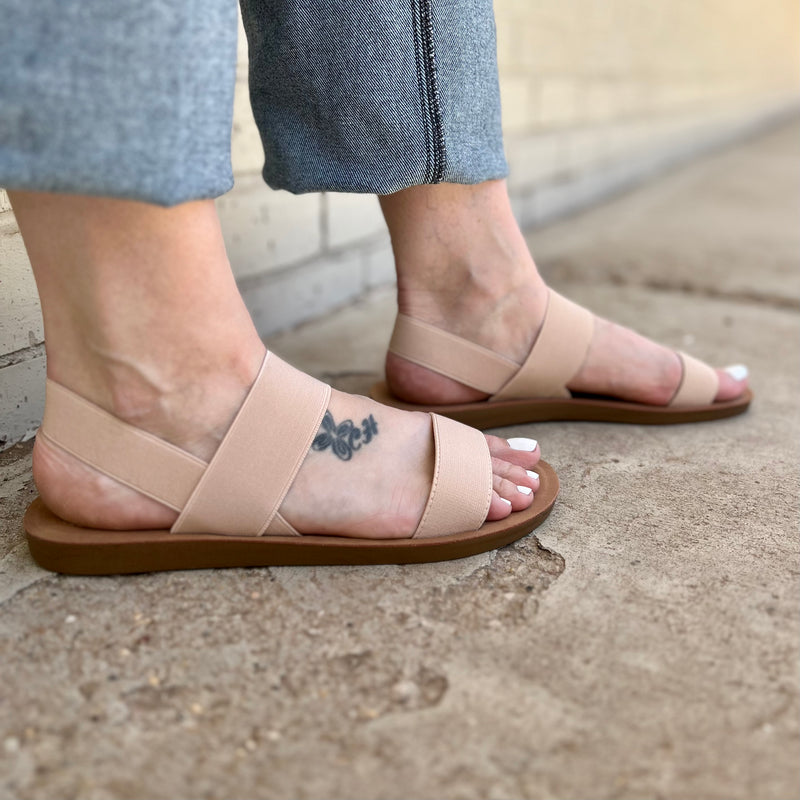 Take a stroll in style with these "A Walk In The Park" sandals! With an elastic stretchy strap and mini platform, you can strut around town in comfort and poise. Perfect for casual everyday wear and sure to amp up your style with its chic sling-back design. Look good while feelin' good!