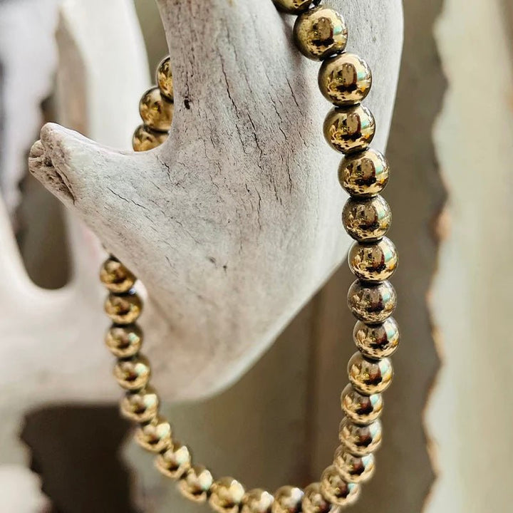 Swimmin' N Gold Beaded Stretch Bracelet Set | gussieduponline