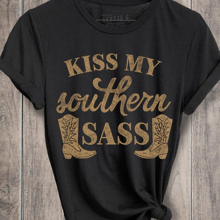Kiss My Southern Sass Tee | gussieduponline