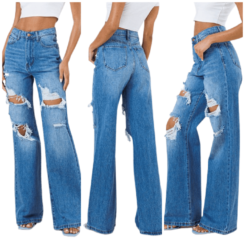 Too Fit To Quit Wide Leg Jeans